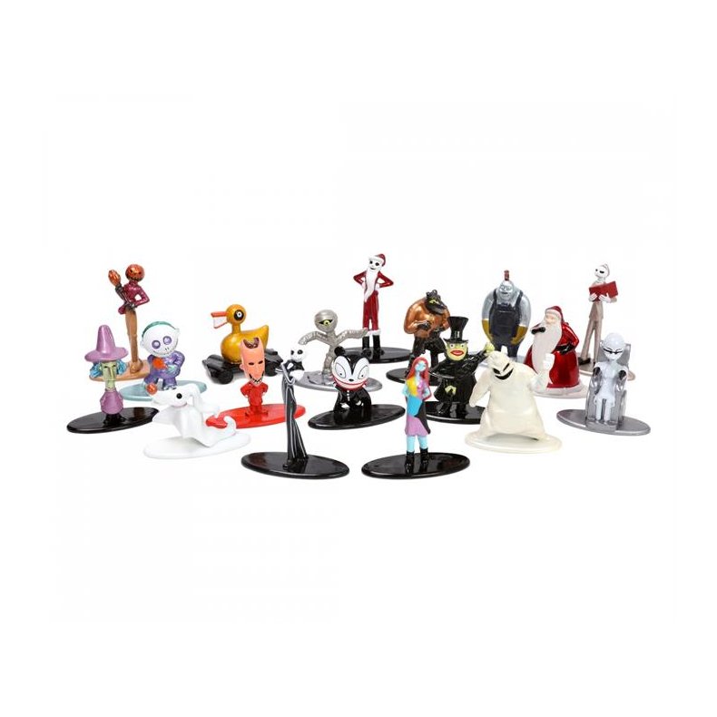 Nano Figures: "The Nightmare Before Christmas" Multi Pack, Wave 1 (18 stk. metalfigurer) - Jada Toys