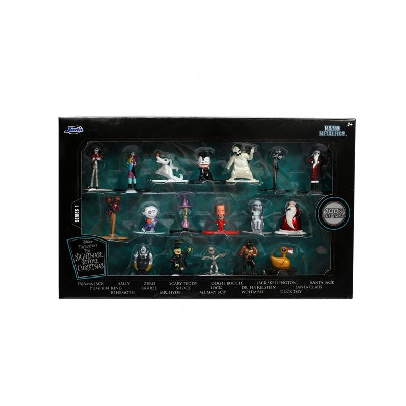 Nano Figures: "The Nightmare Before Christmas" Multi Pack, Wave 1 (18 stk. metalfigurer) - Jada Toys