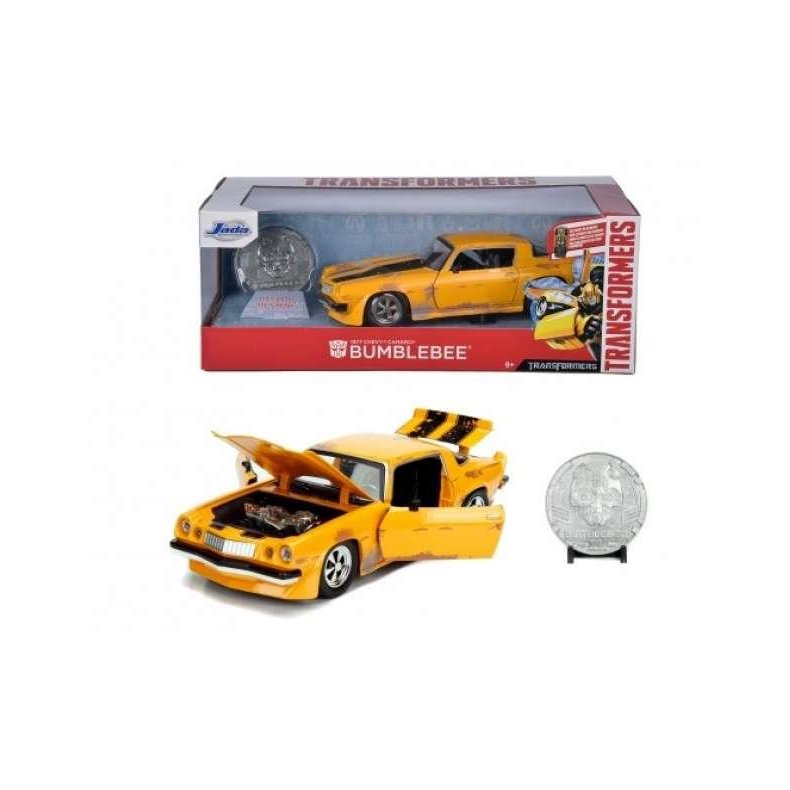 Transformers: 1977 Chevrolet Camaro "BumbleBee" with collectible coin - "Transformers" - 1:24 - Jada Toys