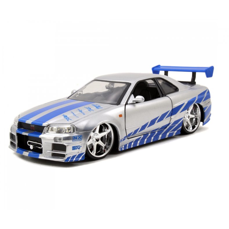 Fast &amp; Furious: Brian's Nissan Skyline GT-R (R34) (2002) - 1:24 - Jada Toys