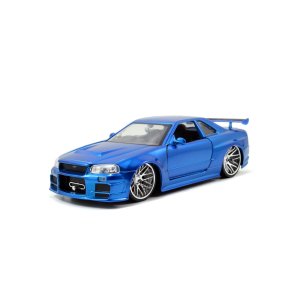 Fast & Furious: Brian's Nissan Skyline GT-R (BNR34). blue (2002) - 1:24 - Jada Toys