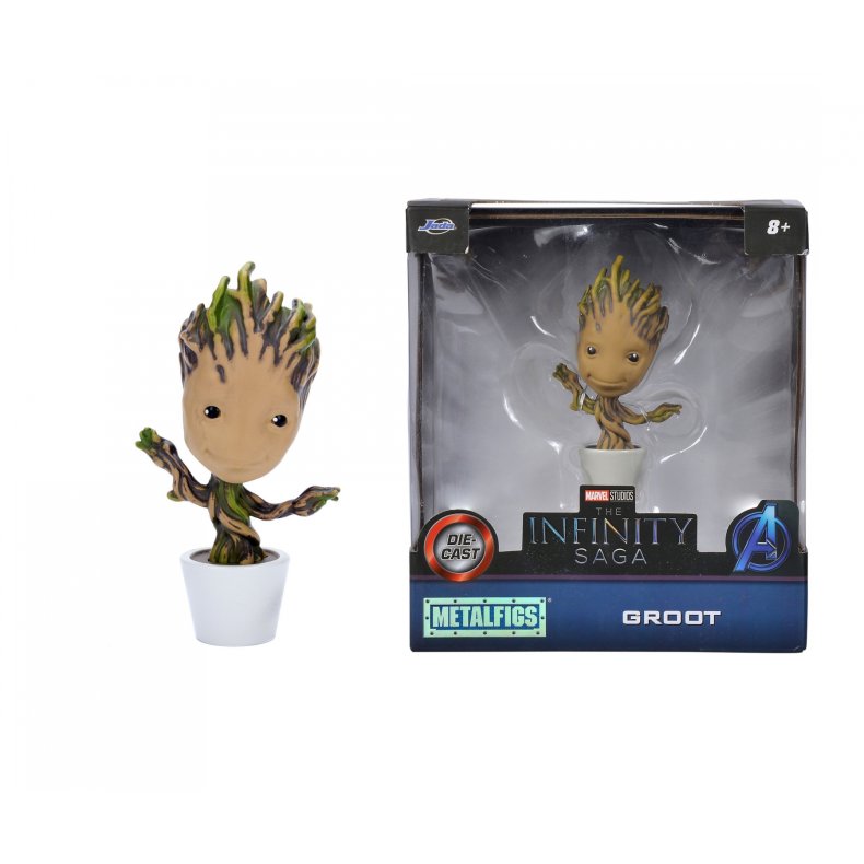 4" Figur: "Marvel: The Infinity Saga - Groot" (Ca. 10 cm metalfigur) - Jada Toys