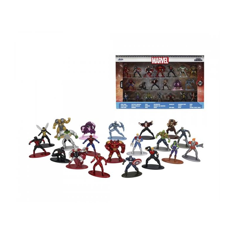 Nano Figures: Marvel Multi Pack, Wave 6 (20 stk. metalfigurer) - Jada Toys