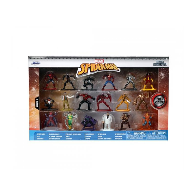 Nano Figures: Marvel Multi Pack, Wave 8 (18 stk. metalfigurer) - Jada Toys
