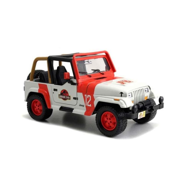 1992 Jeep Wrangler "Jurassic World", white/red - 1:24 - Jada Toys