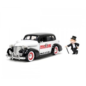 Mr. Monopoly: Chevrolet Master Deluxe (1939) with Mr. Monopoly figure - 1:24 - Jada Toys
