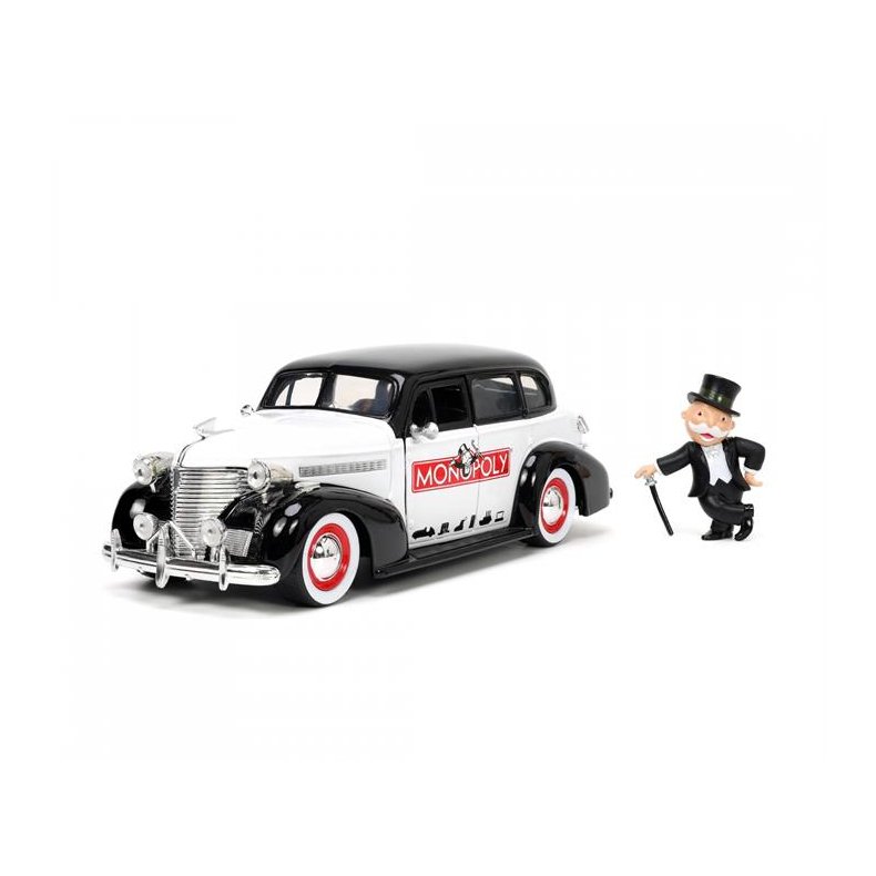 Mr. Monopoly: Chevrolet Master Deluxe (1939) with Mr. Monopoly figure - 1:24 - Jada Toys