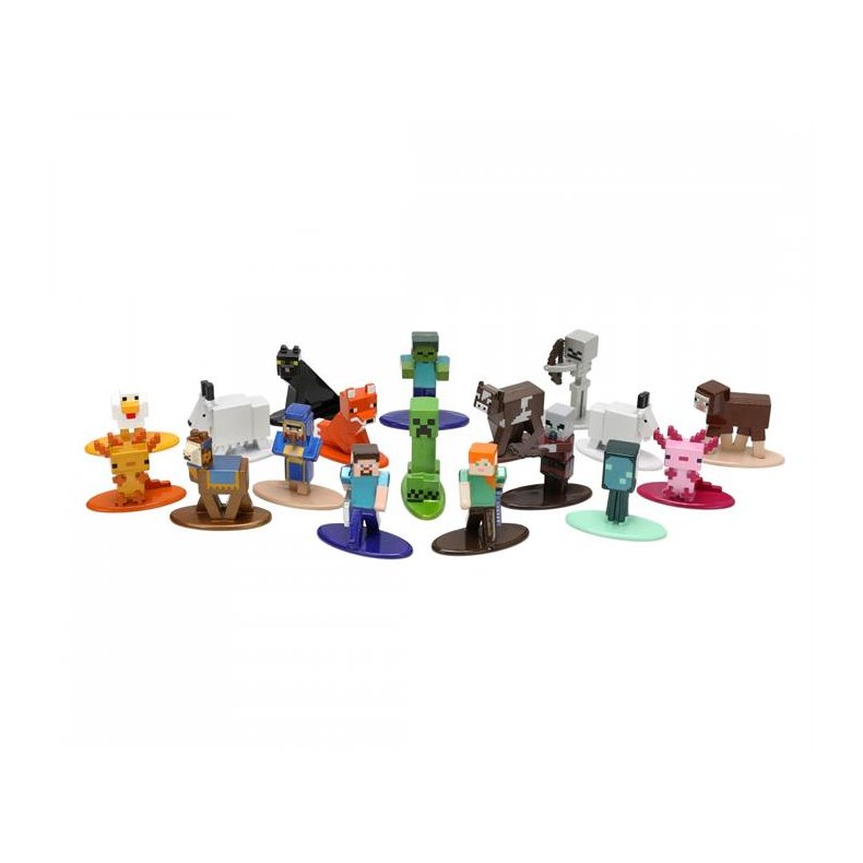 Nano Figures: Minecraft Multi Pack, Wave 8 (18 stk. metalfigurer) - Jada Toys