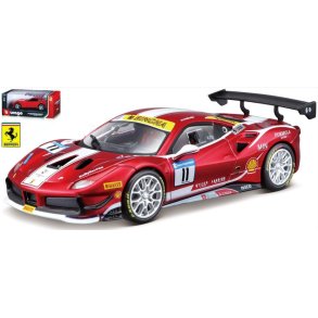 Ferrari 488 Racing Challenge #11, metallic red - 1:24 - Bburago
