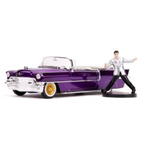 1956 Cadillac Eldorado, purple, with Elvis Presley figure - 1:24 - Jada Toys