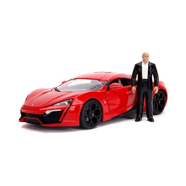 Fast &amp; Furious: Lykan Hypersport with Dominic Toretto Figure &amp; light - 1:18 - Jada Toys