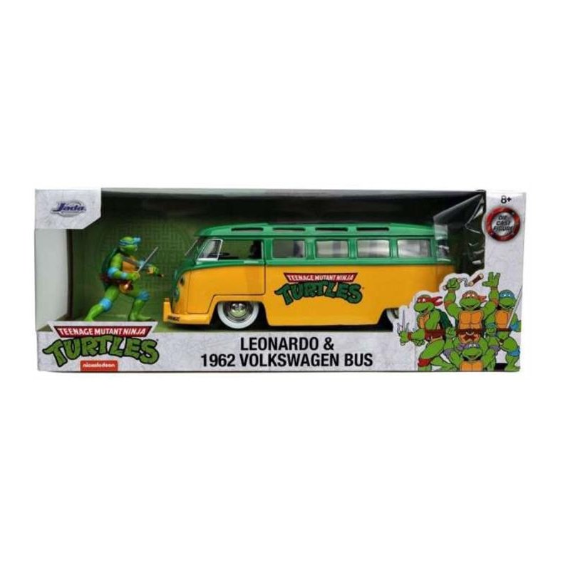 Teenage Mutant Ninja Turtles: Volkswagen Bus T1 (1962) with Leonardo figure - 1:24 - Jada Toys