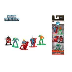 Nano Figures: DC Comics Multi Pack (Superman, Aquaman, Supergirl, Batman og Lex Luthor) (5 stk. metalfigurer) - Jada Toys