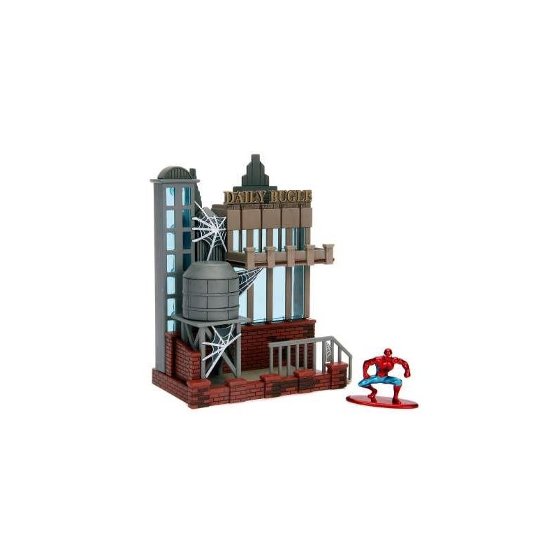 Nano Figures: Marvel Spiderman Daily Bugle city scene (inkl. 1 stk. Spiderman metalfigur) - Jada Toys