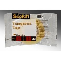 Tape Scotch 550 15mmx33m klar (1 rulle) - 3M
