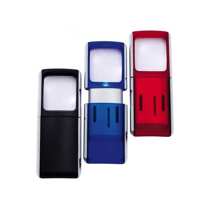 Forstrrelsesglas med LED-belysning, rd - Wedo