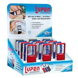 Forstrrelsesglas med LED-belysning, rd - Wedo