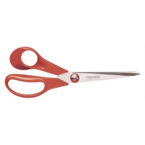 Fiskars saks universal 21cm, rd (venstrehnds)