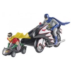Batcycle (TV 1966) m/Batman og Robin figurer - 1:12 - Mattel Elite