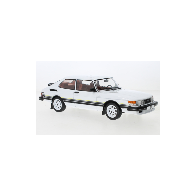 Saab 900 Turbo, white/decorated, 1981 - 1:18 - Model Car Group