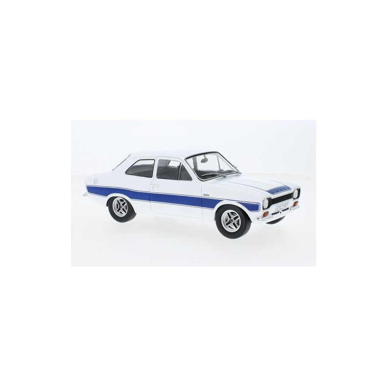 Ford Escort MK I RS 2000, white/blue, 1973 - 1:18 - Model Car Group
