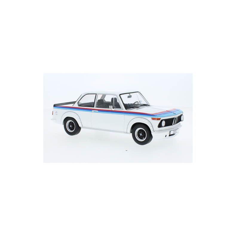 BMW 2002 turbo, white/decorated, 1973 - 1:18 - Model Car Group