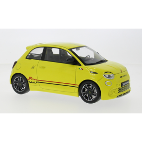Fiat 500e Abarth, gul, 2024 - 1:18 - Model Car Group / IXO