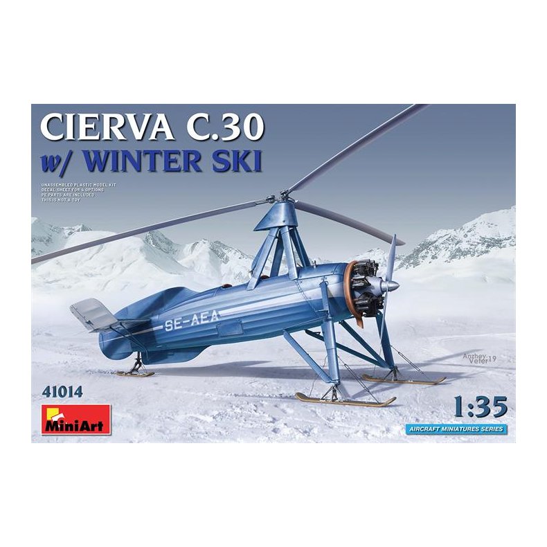 Cierva C.30 with Winter Ski - 1:35 (OBS! 1:35 model) - MiniArt