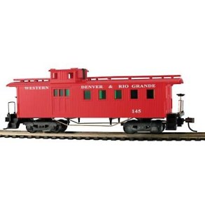 Wooden Vintage Long Caboose - D & RG, H0 DC