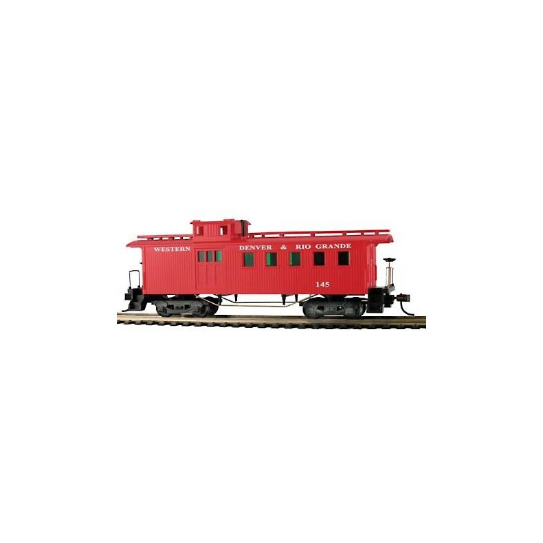 Wooden Vintage Long Caboose - D &amp; RG, H0 DC