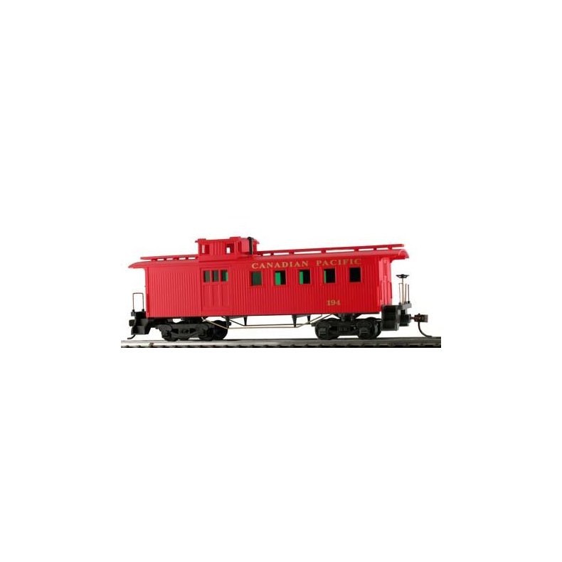 Wooden Vintage Long Caboose - C.P., H0 DC