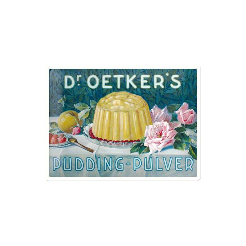 Blikskilt 30x40 cm "Dr. Oetker Puddingpulver" - Nostalgic Art