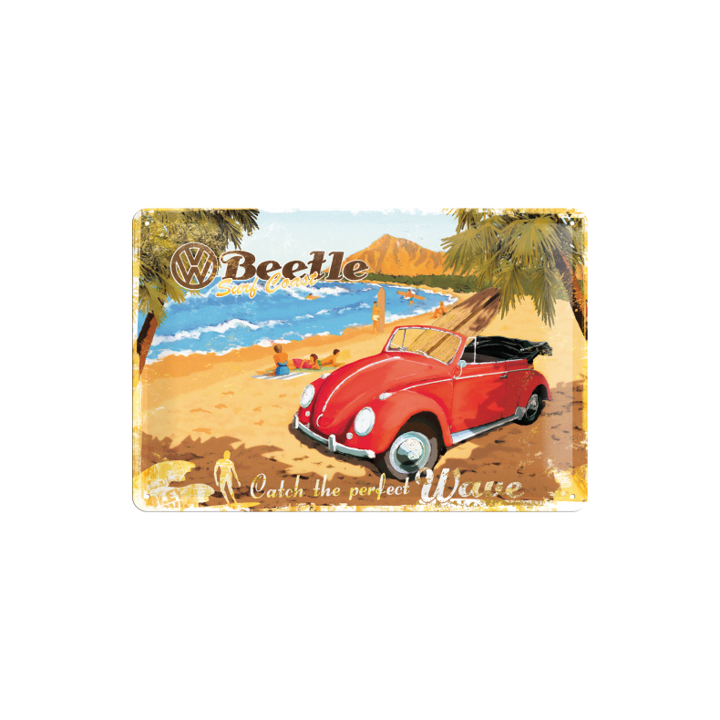 Blikskilt 20x30 cm "VW Beetle - Ready for the Beach" - Nostalgic Art