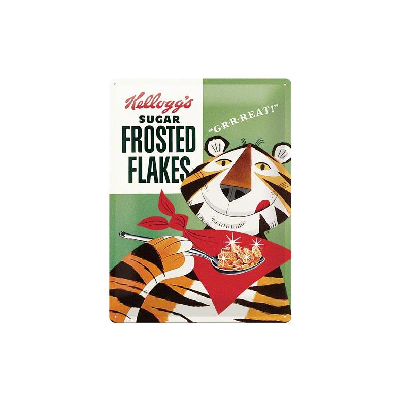 Blikskilt 30x40 cm "Kellogg's Frosted Flakes Tony Tiger" - Nostalgic Art