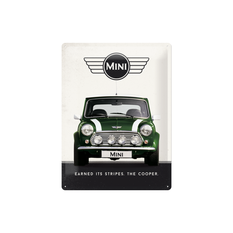 Blikskilt 30x40 cm "Mini - Cooper, green" - Nostalgic Art