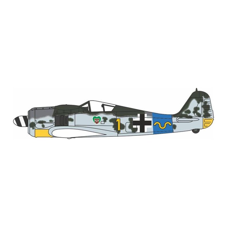 Focke Wulf 190 A8 - 15/JG 54 Hauptmann Rudolf Klemm (uden hagekors p hale) - 1:72 - Oxford Diecast