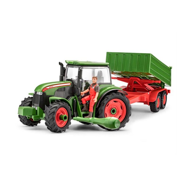 Tractor &amp; Trailer with Figure - 1:20 - Junior Kit - Revell
