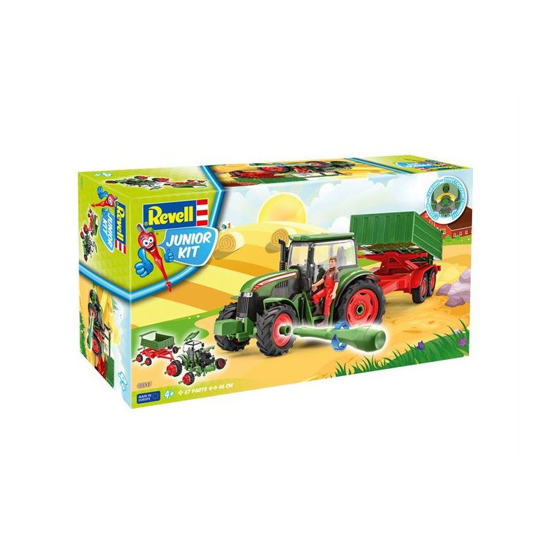 Tractor &amp; Trailer with Figure - 1:20 - Junior Kit - Revell