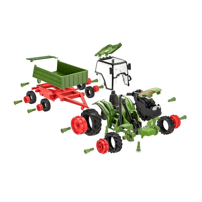 Tractor &amp; Trailer with Figure - 1:20 - Junior Kit - Revell