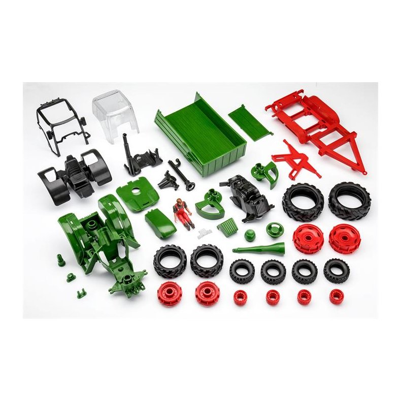 Tractor &amp; Trailer with Figure - 1:20 - Junior Kit - Revell