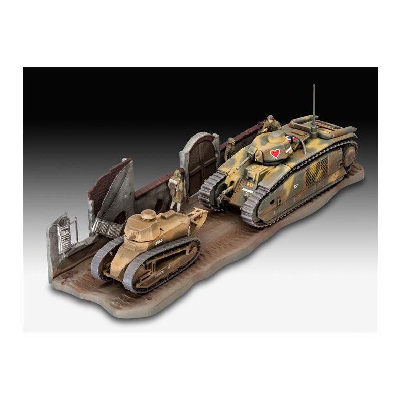 Char. B.1 bis &amp; Renault FT.17 - 1:76 - Revell