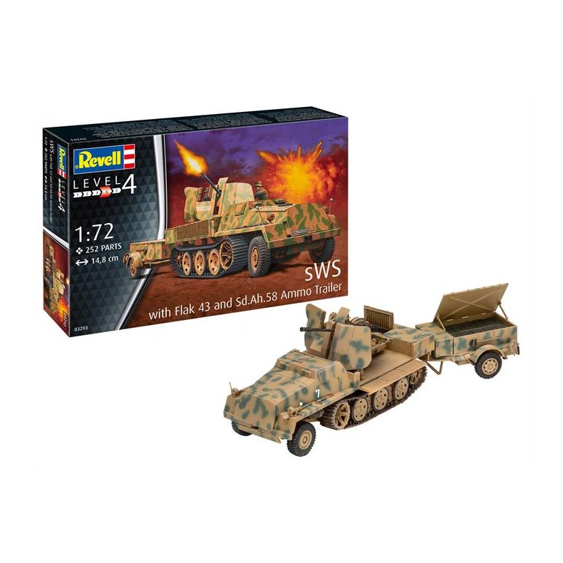 sWS with Flak 43 and Sd.Ah.58 Ammo Trailer - 1:72 - Revell