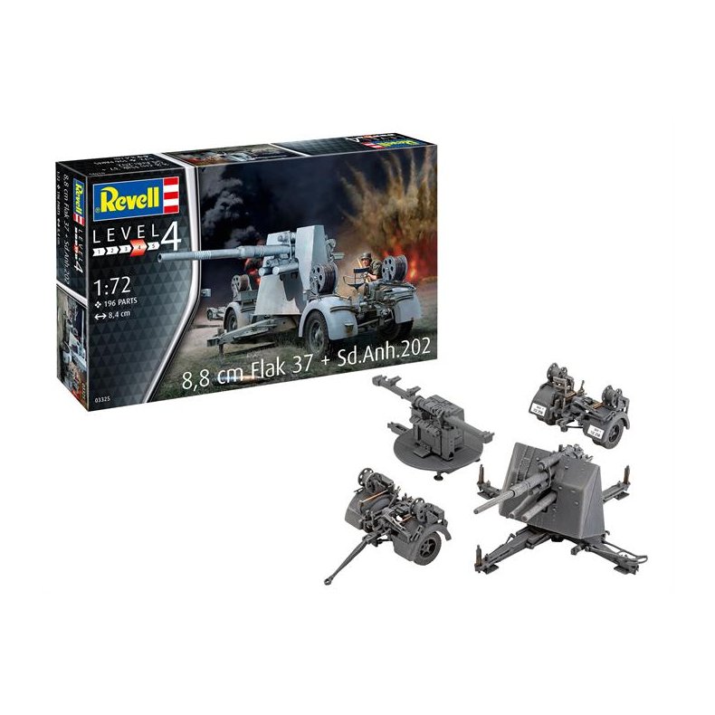 8,8 cm Flak 37 + Sd.Anh.202 - 1:72 - Revell
