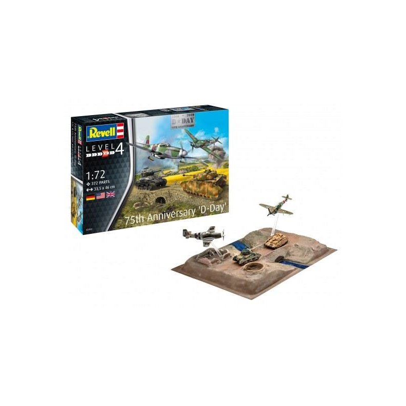 75 Years D-Day Set (Bf 109, P-51B, Sherman &amp; PzKpfw. IV) - 1:72 - Revell