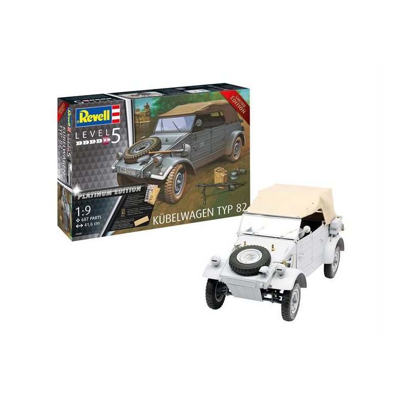 K&uuml;belwagen Typ 82 (Platinum Edition - superdetaljeret model med fototsede metaldele) - LIMITED EDITION - 1:9 - Revell