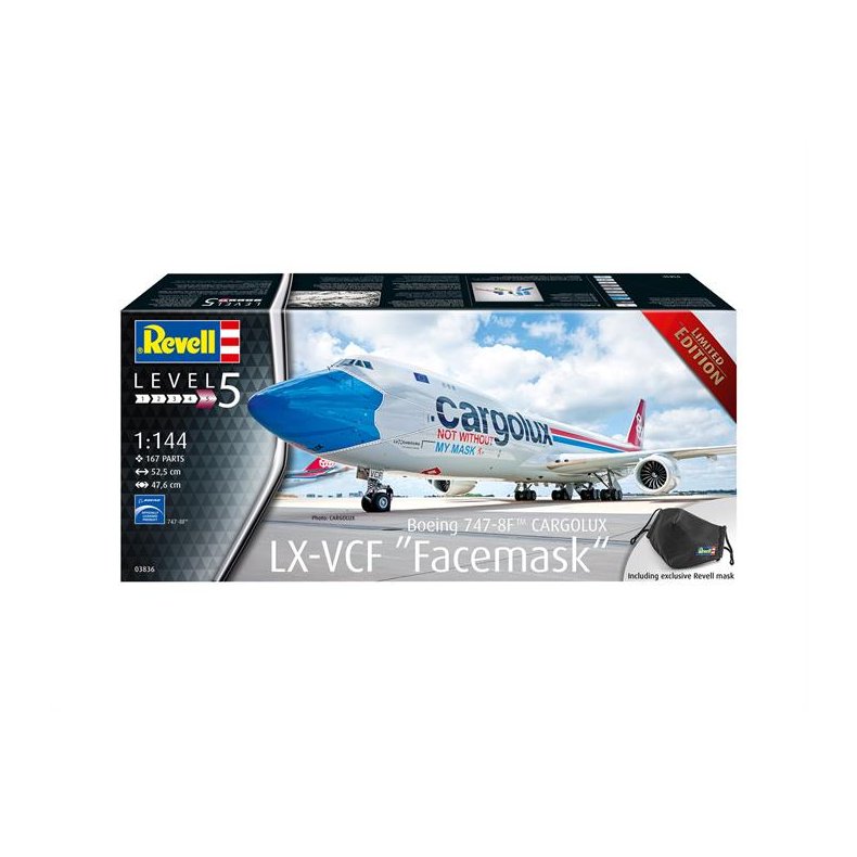 Boeing 747-8F CARGOLUX LX-VCF "Facemask" - Limited Edition - 1:144 - Revell