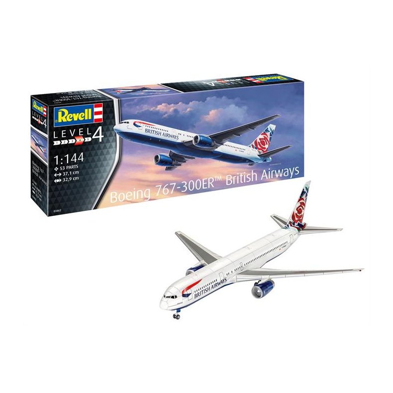 Boeing 767-300ER British Airways Chelsea Rose - 1:144 - Revell