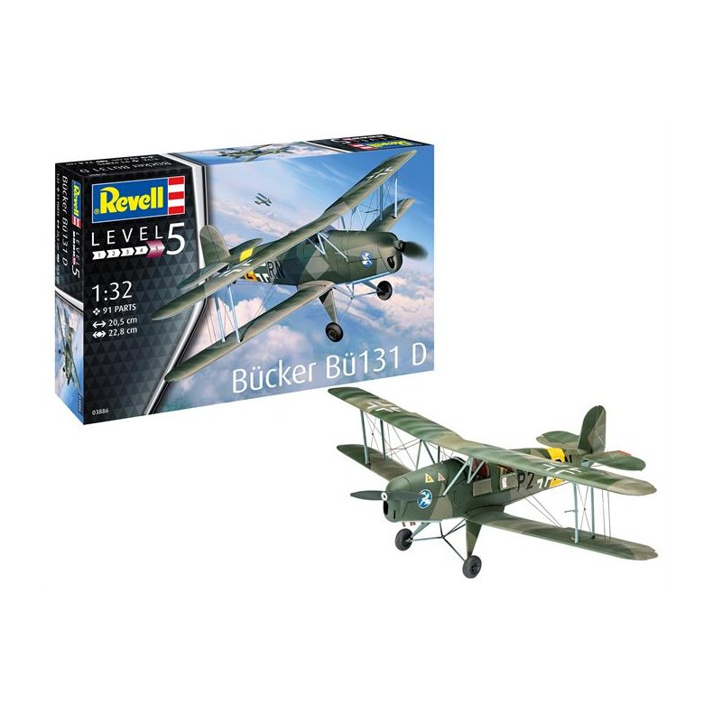 B&uuml;cker B&uuml;-131 D Jungmann - 1:32 - Revell