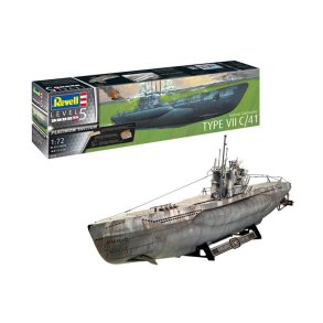 German Submarine Type VII C/41 (Platinum Edition - superdetaljeret model med fototsede metaldele) - 1:72 - Revell
