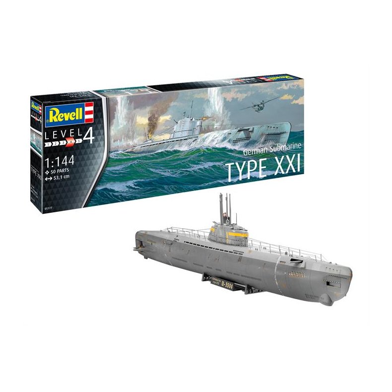 German Submarine Type XXI - 1:144 - Revell